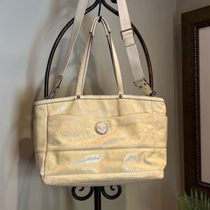 COACH Yellow Patent Diaper Bag